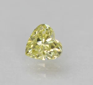 0.22 Carat Canary Yellow VVS1 Heart Shape Enhanced Natural Diamond 3.71X3.61mm - Picture 1 of 3