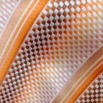 Corbata Vito Rofolo $95 Naranja Marrón Gradiente Rayas Seda Italiana Lujo Euro Foto 1 de 4