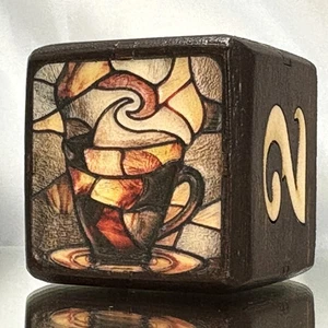 Caffeine Cube - Dark Roast Double - Backgammon Doubling Cube 36mm - Picture 1 of 10