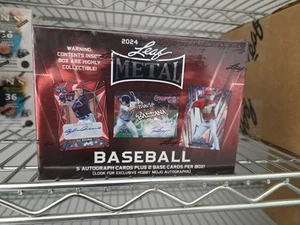 5 AUTOS 2024 Leaf Metal Baseball Hobby Box New Sealed - Picture 1 of 1