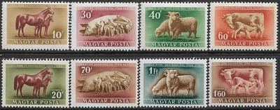 HUNGARY - 1951 - LIVESTOCK EXPANSION PLAN SET OF 8 - MM - SG 1163/1170 - CAT £23 - Image 1 of 4