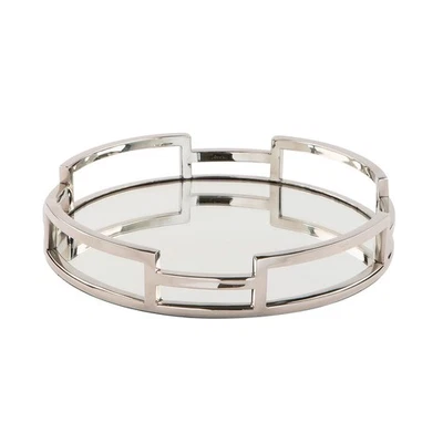 Fink Edelstahl Spiegeltablett Ø 30 cm Deko-Tablett verspiegeltes Serviertablett - Bild 1 von 3