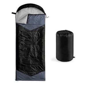 Oaskys Camping Sleeping Bag - 3 Season Warm & Cool Weather Summer Spring Fall - Picture 1 of 10