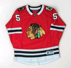 Youth Chicago Blackhawks Connor Murphy #5 Outerstuff Prem Red Jersey L/XL NHL - Picture 1 of 3