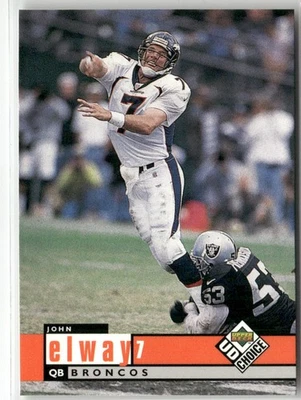 1998 UD CHOICE #51 JOHN ELWAY DENVER BRONCOS - Image 1 of 2