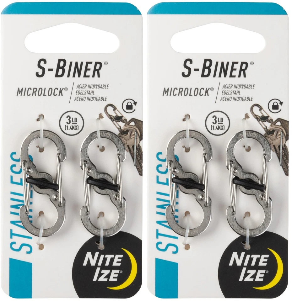 Nite Ize S-biner Microlock Stainless Steel 3lb