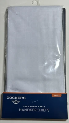 Nuevos pañuelos Dockers para hombre 6 piezas prensa permanente nuevos en paquete Foto 1 de 4