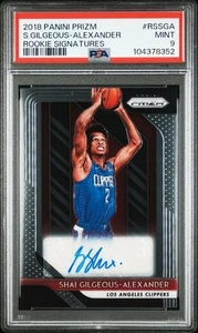 SHAI GILGEOUS-ALEXANDER 2018-19 Panini Prizm #RSSGA Rookie Signatures PSA 9 - Picture 1 of 2