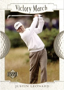 2001 Upper Deck PGA Golf Tour Victory March Set Break Justin Leonard #164 - Picture 1 of 2