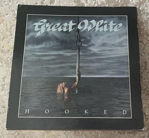 GREAT WHITE~HOOKED ~1991 ALBUM PROMO STANDEE CARDSTOCK 6”X6” VG++ - Picture 1 of 6