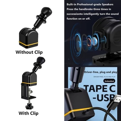 USB Handbrake w/Sound Effects For Logitech G27 G29 G923 Euro/American ETS2 Truck - Image 1 of 4