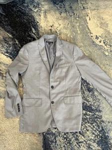 International Concepts Mens Slim fit Suit Jacket Blazer S S Grey Solid - Picture 1 of 4