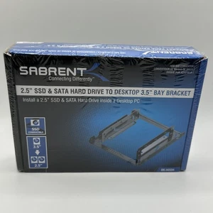 Sabrent 2.5" SSD & SATA Hard Drive 3.5" Bay Bracket - New Sealed - Picture 1 of 4