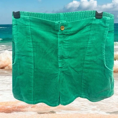 Camisas de pana verde de colección para hombre con cintura elástica talla 44 playa golf preppy años 80’s Foto 1 de 4