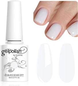8Ml Gel Semipermanente Bianco Latteo, Smalto per Unghie Semipermanente Naturale  - Foto 1 di 12
