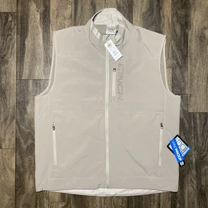 Cinch Vest Mens XXL Greige Bonded Storm Defense Zip Up Windproof Water Resistant - Picture 1 of 9