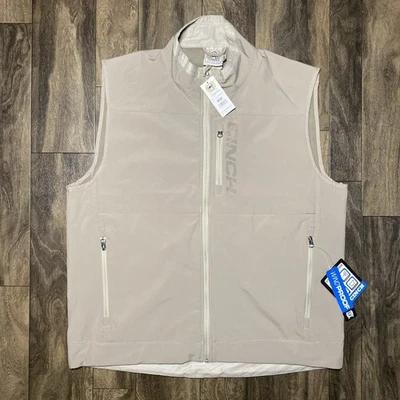 Cinch Vest Mens XXL Greige Bonded Storm Defense Zip Up Windproof Water Resistant - Image 1 of 4