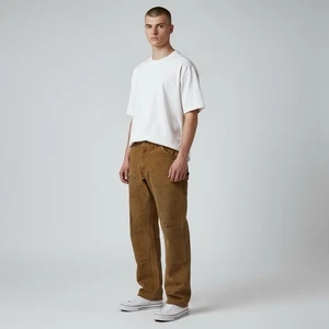 Carhartt B01-BRN Pants Men’s 38x34 Double-Knee Duck Canvas Union USA Distressed - Picture 1 of 11