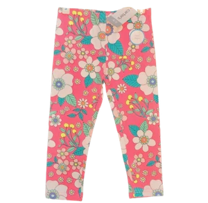 Carters Girls Leggings - Pink Flower Print - Sz 4/5 - Picture 1 of 4