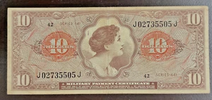 US MILITARY PAYMENT CERTIFICATE Series 641 $10 - Picture 1 of 4