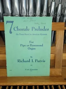 * Richard Purvis: 7 preludios corales sobre melodías himnarias americanas; órgano (Fischer) - Imagen 1 de 1