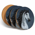 4 Set - Grey Andalusian Horse Coasters - Kitchen Drinks Coaster Cool Gift #12556