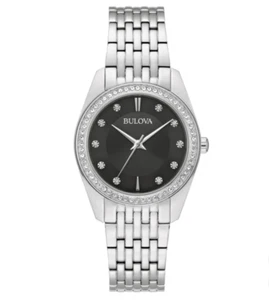 Bulova 96L317 Classic Crystal Edelstahl Quarz Damenuhr - Bild 1 von 6