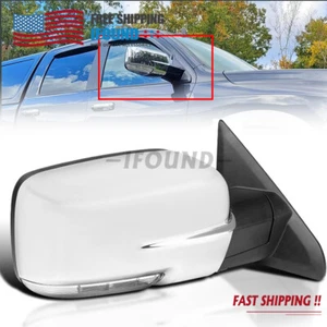 Right Fits 2013-2019 Ram 1500 Chrome Power Fold+Heated+LED Signal Side Mirror - Picture 1 of 5