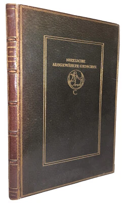 1911, FRIEDRICH NIETZSCHE, AUSGEWAHLTE GEDICHTE, POETRY, GERMAN, BINDING - Image 1 of 4