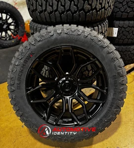 20x10 Arena A116 Cobra Black Wheels 33" RT AT Tires 6x135 Ford F150 Expedition - Picture 1 of 6