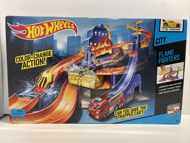 Hot Wheels City Deadman's Curve Track Set - EUC - Mattel 2014