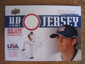 Camiseta Kevin Gausman 2009 UD SIGNATURE STARS EE. UU. STAR PROSPECT USADA EN EL JUEGO #GJU-6 - Imagen 1 de 2