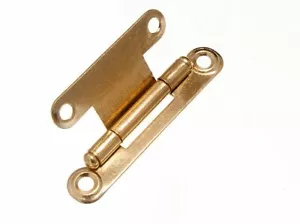 12 Paar flache verdeckte Scharniere EB Messing vergoldet Stahl 63 mm x 29 mm | Onestopdiy - Bild 1 von 1