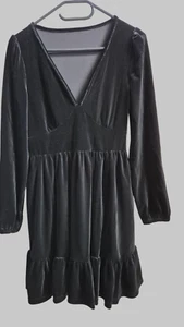 Halara Samtkleid Kleid Langarm Damen dunkelblau Partykleid Gr (M) E113 - Bild 1 von 2