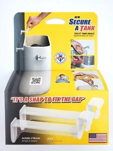 Sani Seal SAT-068 Pack of 2 Secure A Tank Toilet Tank Braces Snap To Fix The Gap