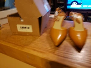 Vintage 90s Valley Lane Strappy Pointed Toe Leather Heels 11 M - Picture 1 of 9