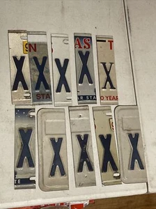 LICENSE PLATE LETTERS LOT OF 10 CHARACTERS LETTER X - Picture 1 of 4