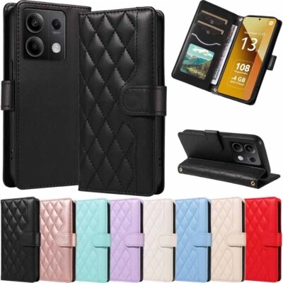 For Xiaomi Redmi Note 13 Pro 12 11 10 9s 8 Wallet Card Holder Leather Case Cover - Image 1 of 4