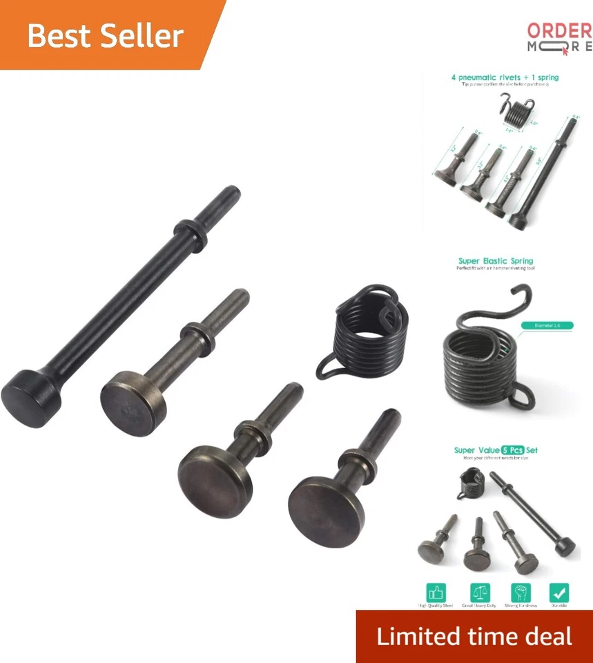 5 Pcs Smoothing Pneumatic Air Hammer Chisel Bits Tools Kit