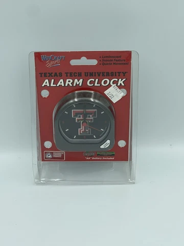 Texas Tech Red Raiders Scoreboard Format Alarm Clock NCAA New Old Stock Vintage Cover