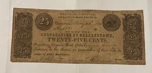 1864 25c Corporation Charlestown (West ) Virginia , scarce - Picture 1 of 4