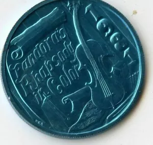 Karneval Doubloon Krewe von Pandora 1981 Aluminium blau - Bild 1 von 2