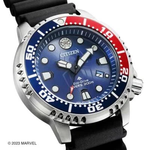 MARVEL CITIZEN PROMASTER MARINE BN0250-07L SPIDER-MAN Limited Eco-Drive Watch - Picture 1 of 10