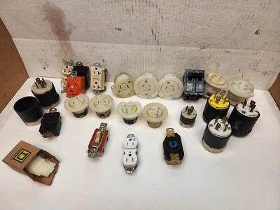 Lot 22 pcs Hubbell Twist-Lock Devices 20A, 120v, 250V plugs, Locking Receptacle - Image 1 of 4