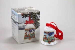 Hutschenreuther Weihnachtsglocke 1980 mit buntem Karton u. a. später - Bild 1 von 1