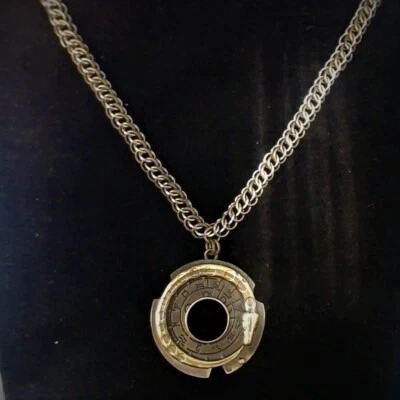 Assassin Temple key Rune Pendant Chainmail Necklace - Image 1 of 4