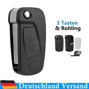 Klapp Schlüssel Gehäuse 3 Tasten für Ford Ka RU8 2008-2016 Fernbedienung Rohling - Bild 1 von 8
