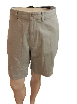 Hombres Polo Ralph Lauren 35 Pantalones Cortos Frente Plano Pantalones Cortos Tostado Beige Elastizado Clásico Foto 1 de 4