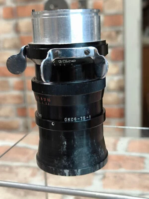 LENTE DE CINE URSS LOMO OKS 6-75-1 2/75 de la cámara de cine lona №780108 Foto 1 de 4