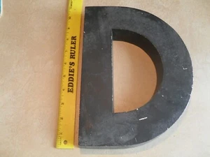 Pair 10" Tall Solid Cast Aluminum Metal Letter "D" Industrial Alphabet Sign - Picture 1 of 3